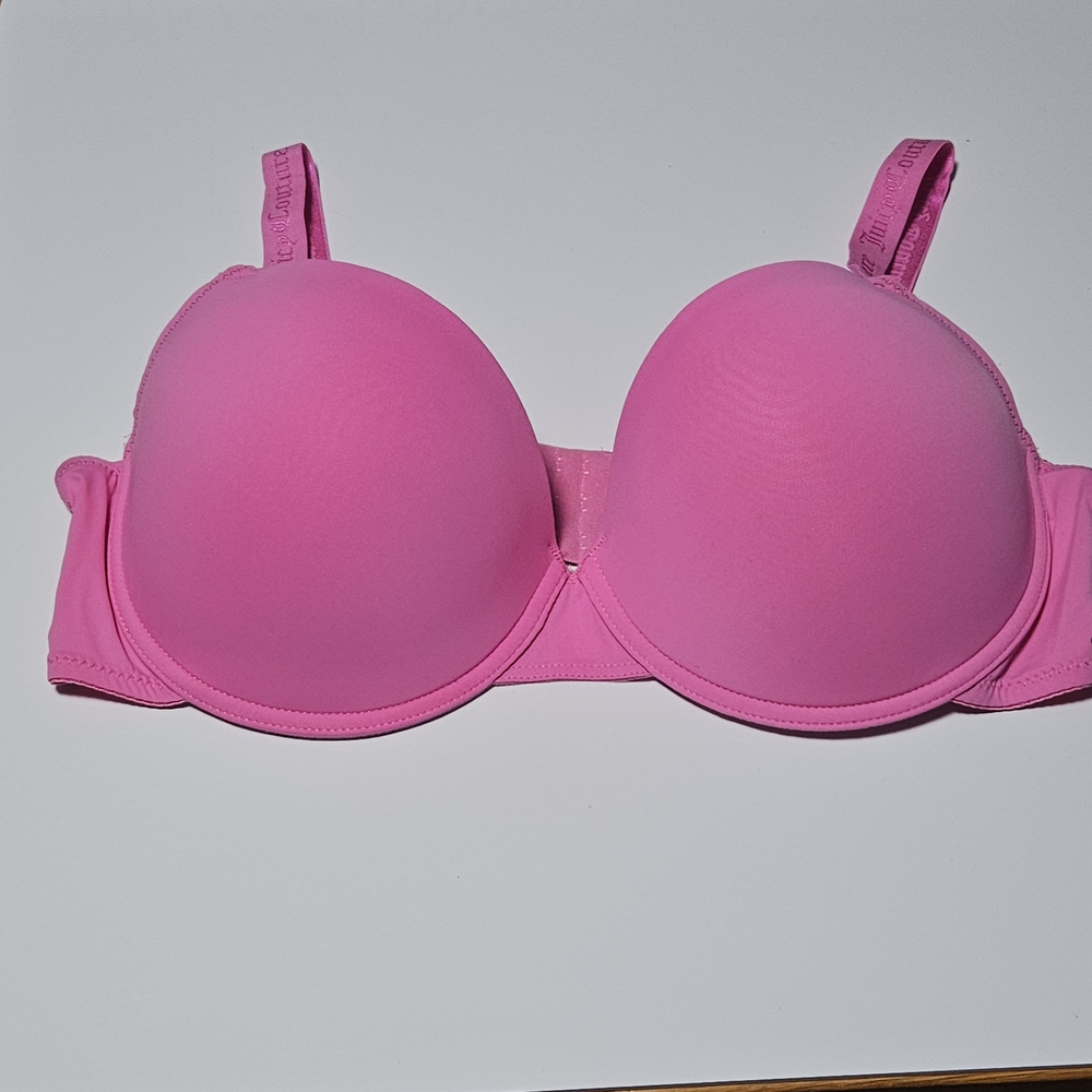 Juicy Couture 42D Bright Pink Padded Underwire Everyday Suppprt Bra NWOT